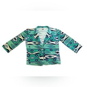 Seal products Vintage Atzec button front cardigan blazer woman’s size small